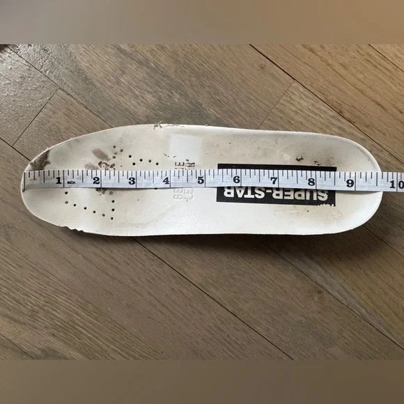 Golden Goose Authentic White Superstar Sneakers with Glitter Star Size 37 (US 7) - Picture 10 of 11